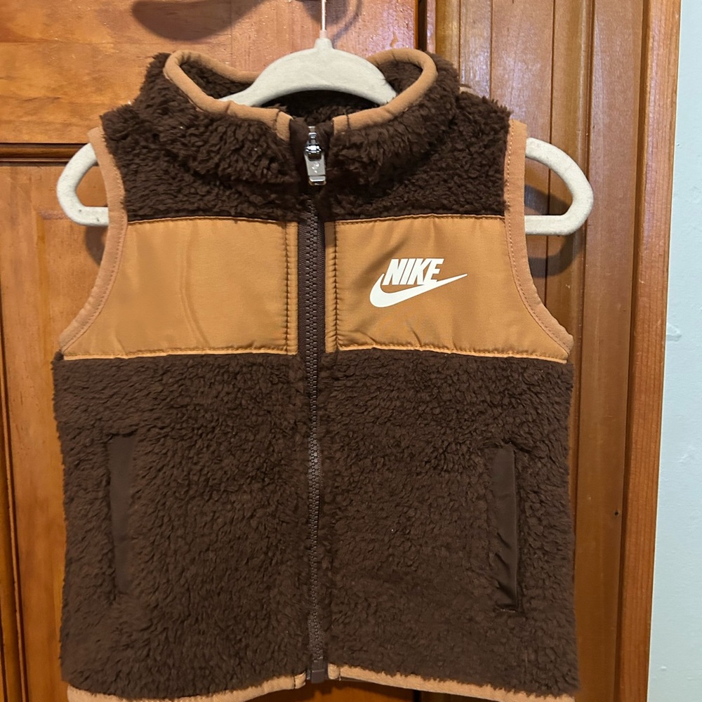 Nike Chocolate and Cream Sherpa Vest